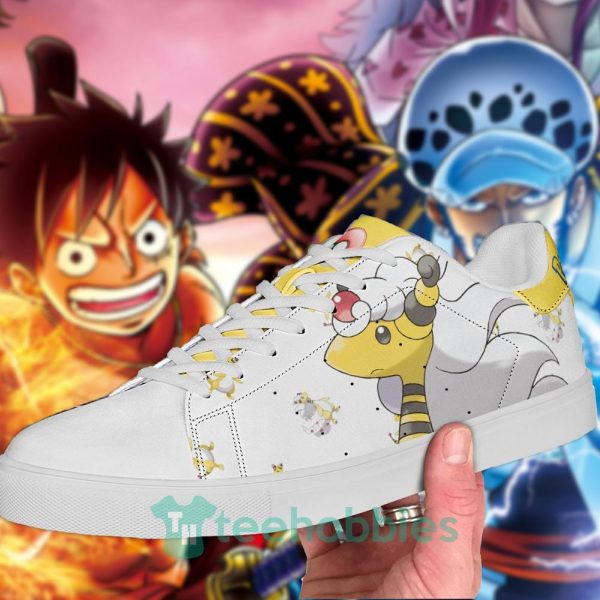 ampharos pokemon custom anime skate shoes for men and women 2 aW5rl 600x600px Ampharos Pokemon Custom Anime Skate Shoes For Men And Women