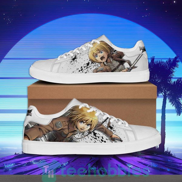 armin arlert custom attack on titan anime skate shoes for anime fans 1 V4tNW 600x600px Armin Arlert Custom Attack on Titan Anime Skate Shoes For Anime Fans