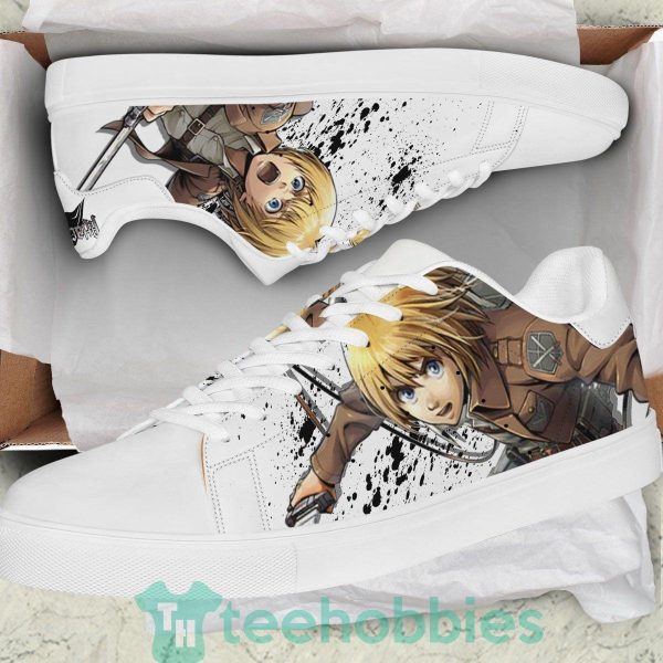 armin arlert custom attack on titan anime skate shoes for anime fans 2 gEMO9 600x600px Armin Arlert Custom Attack on Titan Anime Skate Shoes For Anime Fans