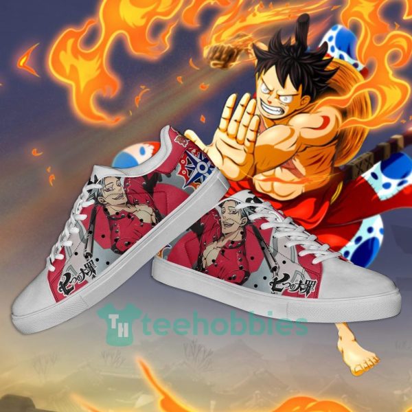 ban the seven deadly sins anime custom skate shoes for men and women 3 io4pA 600x600px Ban The Seven Deadly Sins Anime Custom Skate Shoes For Men And Women
