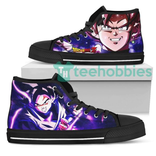 black goku fighting dragon ball anime high top shoes 3 xHIfI 600x600px Black Goku Fighting Dragon Ball Anime High Top Shoes