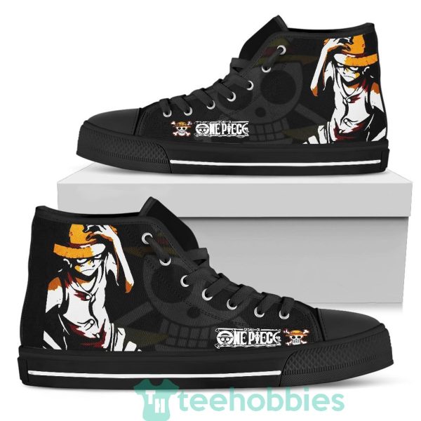 cool face luffy high top shoes custom one piece anime fans 1 8Tv4c 600x600px Cool Face Luffy High Top Shoes Custom One Piece Anime Fans
