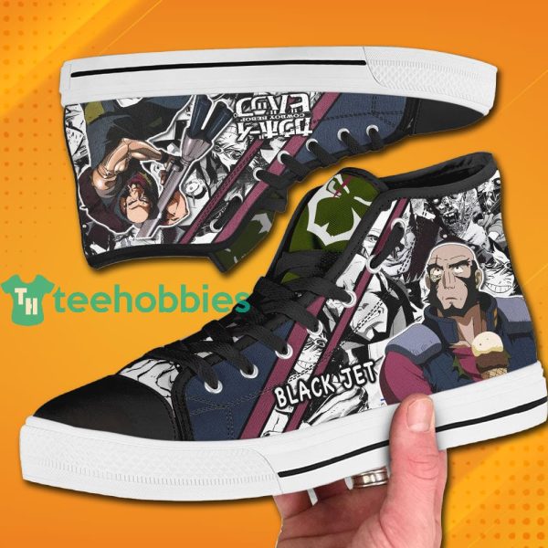 cowboy bebop anime black jet high top canvas shoes 2 nbUya 600x600px Cowboy Bebop Anime Black Jet High Top Canvas Shoes