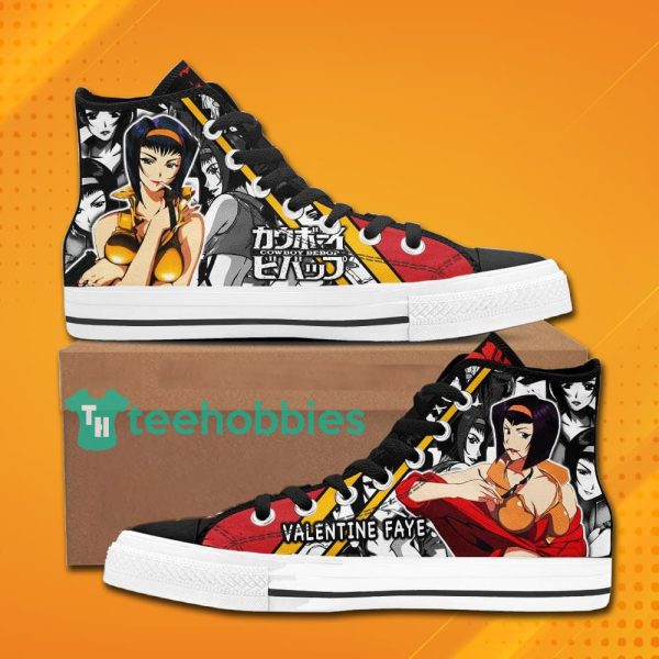 cowboy bebop anime valentine faye high top canvas shoes 1 LJgBG 600x600px Cowboy Bebop Anime Valentine Faye High Top Canvas Shoes
