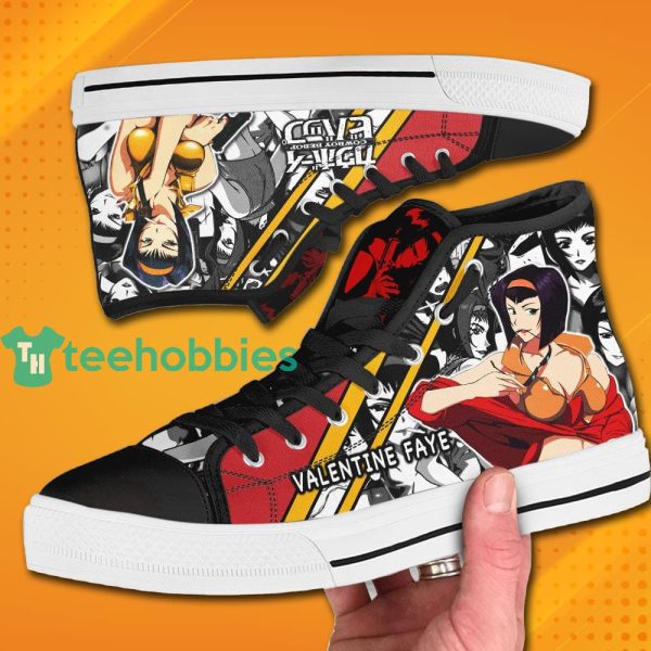 cowboy bebop anime valentine faye high top canvas shoes 2 4ak2L 600x600px Cowboy Bebop Anime Valentine Faye High Top Canvas Shoes
