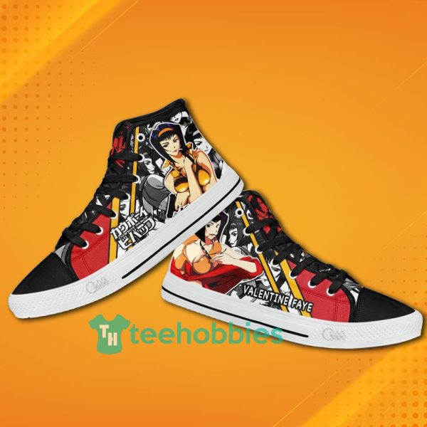 cowboy bebop anime valentine faye high top canvas shoes 3 5z7J6 600x600px Cowboy Bebop Anime Valentine Faye High Top Canvas Shoes
