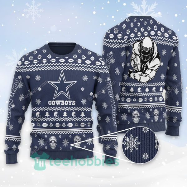 custom name dallas cowboys personalized all over printed christmas sweater 1 tBZeT 600x600px Custom Name Dallas Cowboys Personalized All Over Printed Christmas Sweater