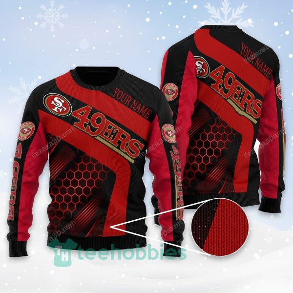 custom name san francisco 49ers all over printed christmas sweater 1 AL4u4 600x600px Custom Name San Francisco 49Ers All Over Printed Christmas Sweater