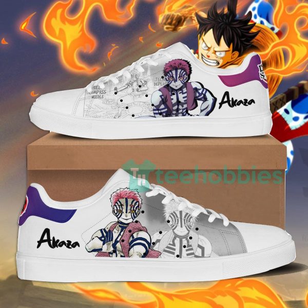 demon slayer akaza custom anime skate shoes 1 T3xkq 600x600px Demon Slayer Akaza Custom Anime Skate Shoes