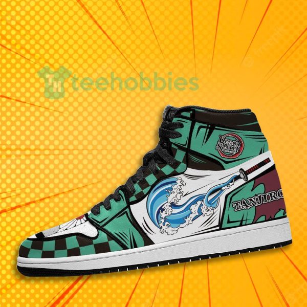 demon slayer anime tanjiro sword water and fire air jordan hightop shoes 2 iwBUg 600x600px Demon Slayer Anime Tanjiro Sword Water And Fire Air Jordan Hightop Shoes