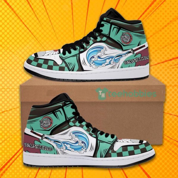 demon slayer anime tanjiro sword water and fire air jordan hightop shoes 3 rVJwM 600x600px Demon Slayer Anime Tanjiro Sword Water And Fire Air Jordan Hightop Shoes