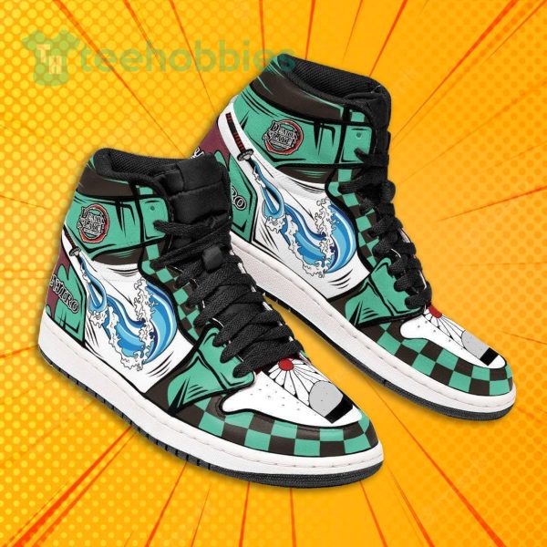 demon slayer anime tanjiro sword water and fire air jordan hightop shoes 4 fkeTn 600x600px Demon Slayer Anime Tanjiro Sword Water And Fire Air Jordan Hightop Shoes