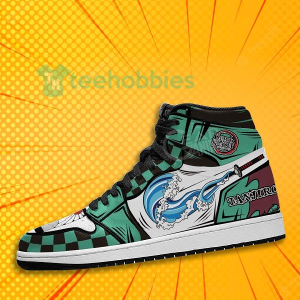 demon slayer anime tanjiro water skill air jordan hightop shoes 3 71sby 600x600px Demon Slayer Anime Tanjiro Water Skill Air Jordan Hightop Shoes
