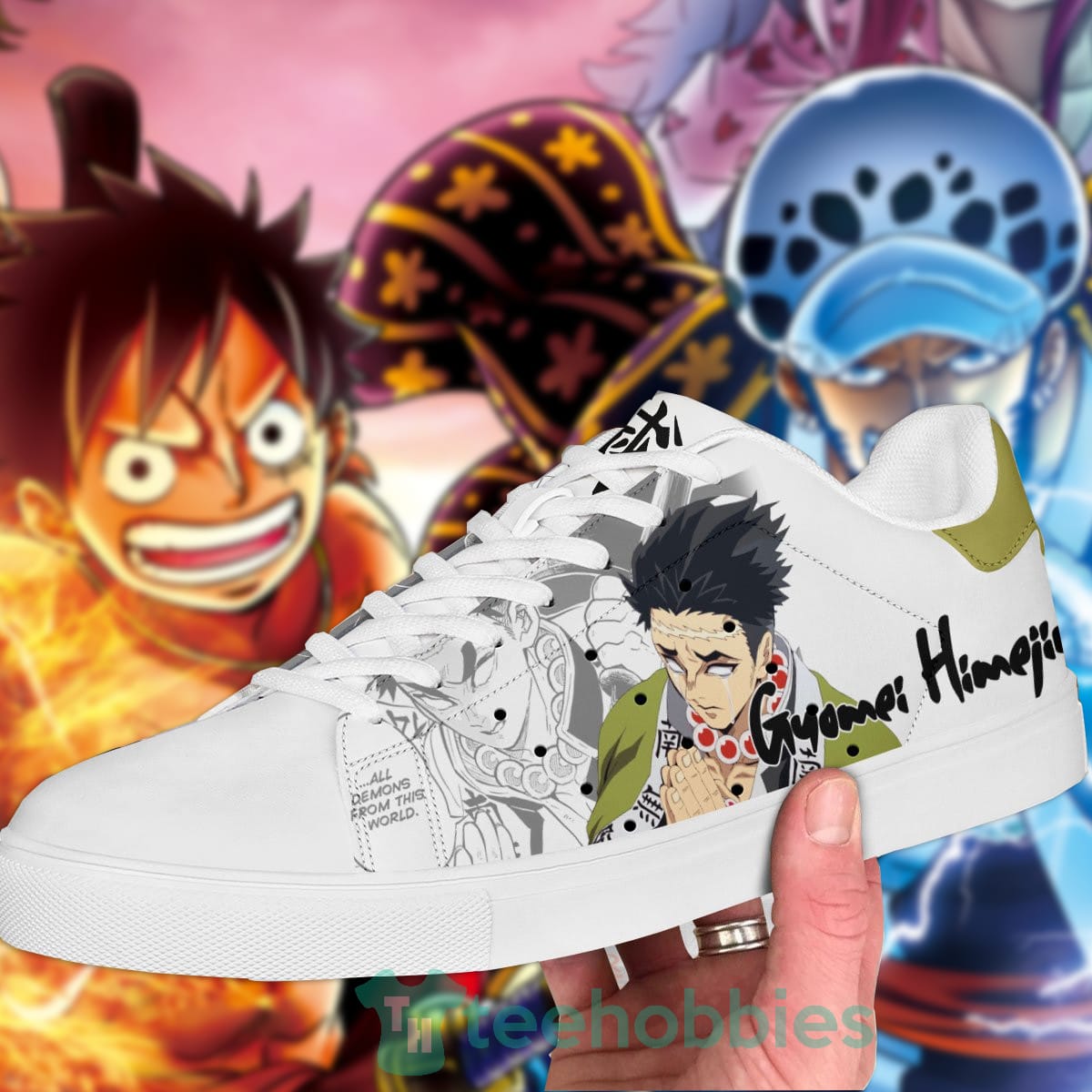 Demon Slayer Gyomei Himejima Custom Anime Skate Shoes