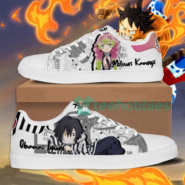 demon slayer mitsuri and iguro custom anime skate shoes 1 t7PFT 600x600px Demon Slayer Mitsuri and Iguro Custom Anime Skate Shoes