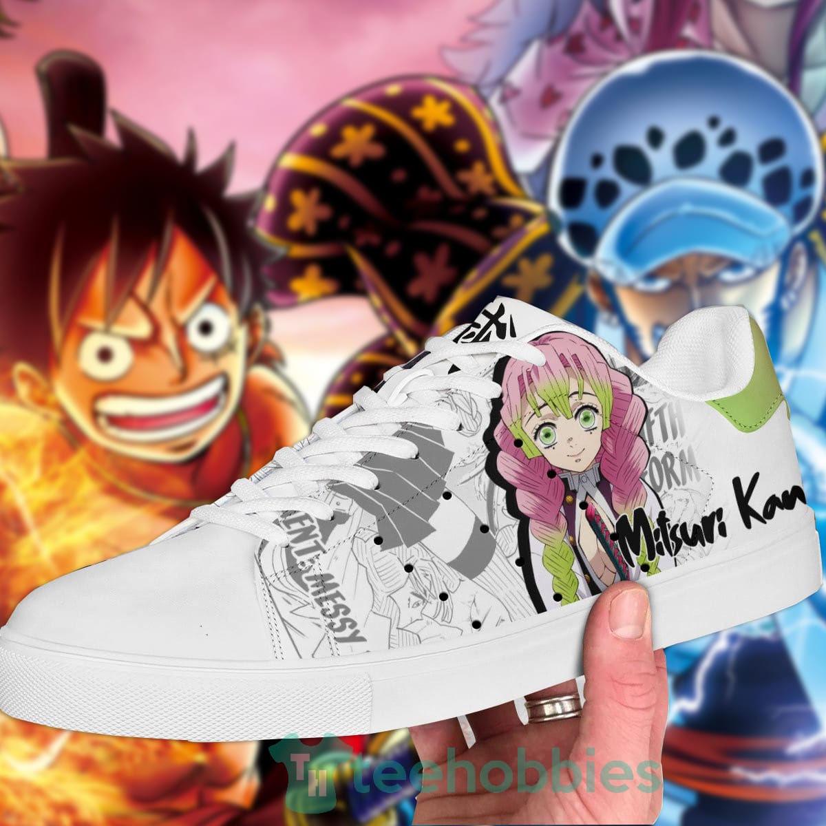 Demon Slayer Mitsuri Kanroji Custom Anime Skate Shoes