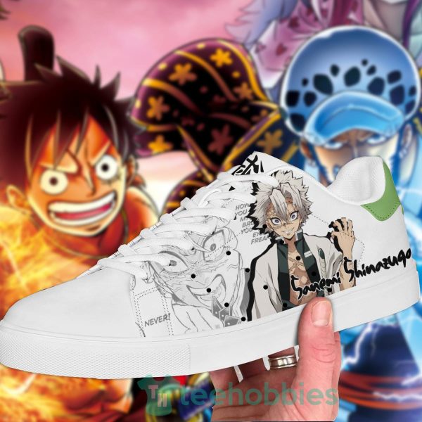 demon slayer sanemi shinazugawa custom anime skate shoes 2 73zIz 600x600px Demon Slayer Sanemi Shinazugawa Custom Anime Skate Shoes