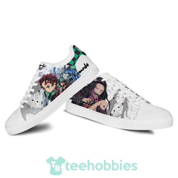 demon slayer tanjiro and nezuko custom anime skate shoes 3 v0XJ4 600x600px Demon Slayer Tanjiro and Nezuko Custom Anime Skate Shoes