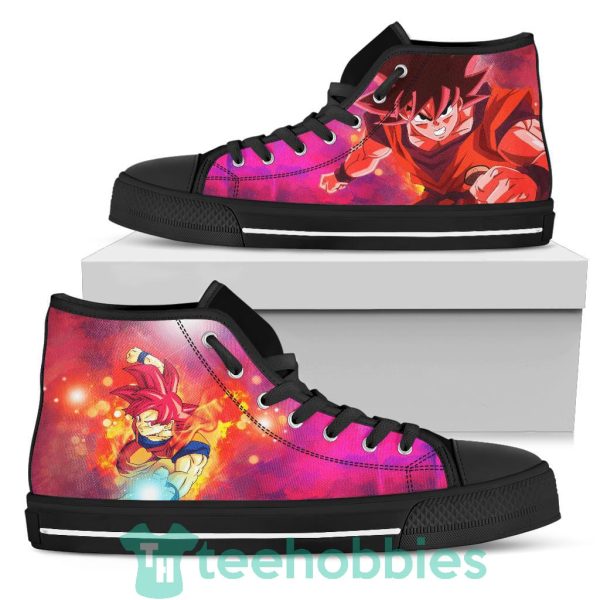 dragon ball custom goku super saiyan god anime high top shoes 1 Xu41P 600x600px Dragon Ball Custom Goku Super Saiyan God Anime High Top Shoes