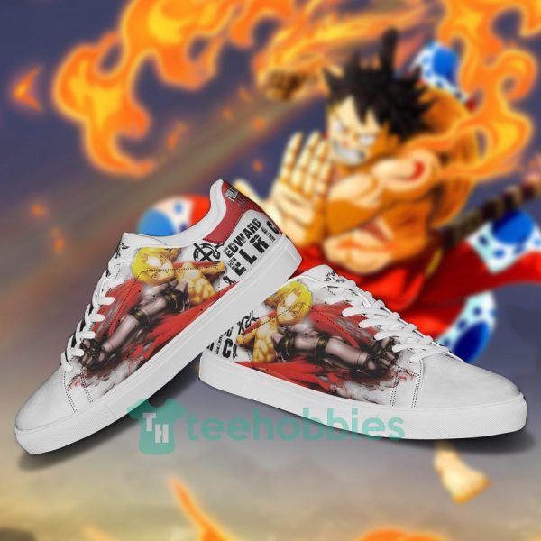 edward elric fullmetal alchemist custom anime skate shoes for men and women 3 Krn9a 600x600px Edward Elric Fullmetal Alchemist Custom Anime Skate Shoes For Men And Women