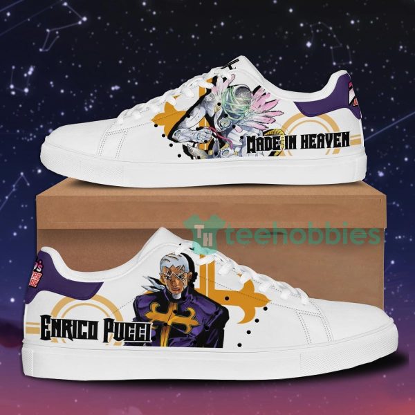enrico pucci custom anime jojos bizarre adventure skate shoes for men and women 1 DPi0L 600x600px Enrico Pucci Custom Anime Jojo's Bizarre Adventure Skate Shoes For Men And Women