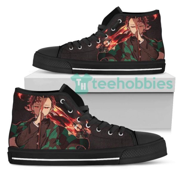 fire custom demon slayer anime shoes tanjiro kamado high top shoes 2 cm0Gp 600x600px Fire Custom Demon Slayer Anime Shoes Tanjiro Kamado High Top Shoes