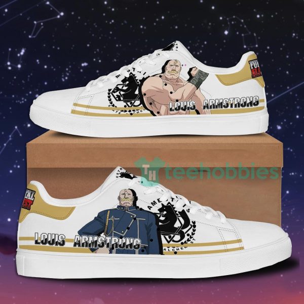 fullmetal alchemist ale26 louis armstrong custom anime skate shoes for men and women 1 V52qq 600x600px Fullmetal Alchemist Ale& Louis Armstrong Custom Anime Skate Shoes For Men And Women