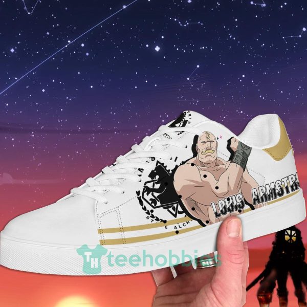 fullmetal alchemist ale26 louis armstrong custom anime skate shoes for men and women 2 b0mI9 600x600px Fullmetal Alchemist Ale& Louis Armstrong Custom Anime Skate Shoes For Men And Women