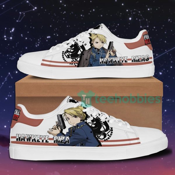 fullmetal alchemist riza hawkeye custom anime skate shoes for men and women 1 L8hXU 600x600px Fullmetal Alchemist Riza Hawkeye Custom Anime Skate Shoes For Men And Women