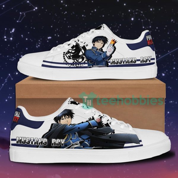 fullmetal alchemist roy mustang custom anime skate shoes for men and women 1 xa6sp 600x600px Fullmetal Alchemist Roy Mustang Custom Anime Skate Shoes For Men And Women