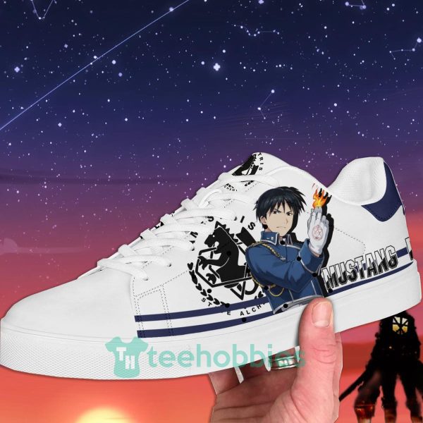 fullmetal alchemist roy mustang custom anime skate shoes for men and women 2 qvBtt 600x600px Fullmetal Alchemist Roy Mustang Custom Anime Skate Shoes For Men And Women