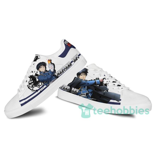fullmetal alchemist roy mustang custom anime skate shoes for men and women 3 0fsY9 600x600px Fullmetal Alchemist Roy Mustang Custom Anime Skate Shoes For Men And Women