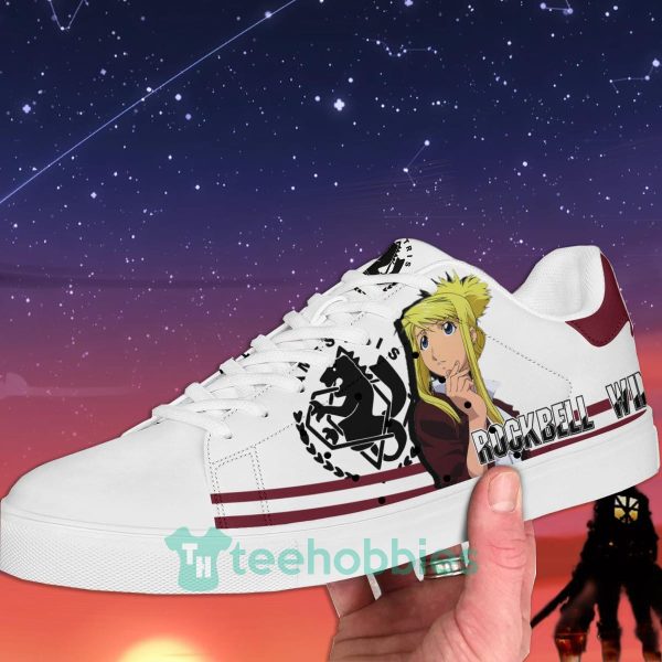 fullmetal alchemist winry rockbell custom anime skate shoes for men and women 2 Nu61s 600x600px Fullmetal Alchemist Winry Rockbell Custom Anime Skate Shoes For Men And Women