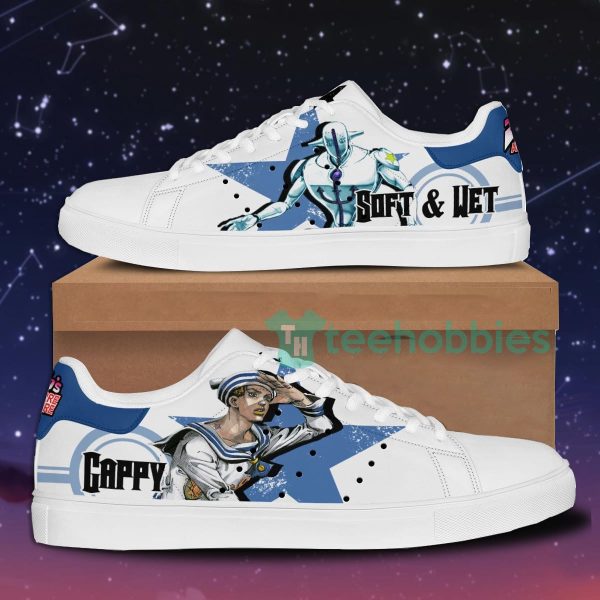 gappy custom anime jojos bizarre adventure skate shoes for men and women 1 CNb9K 600x600px Gappy Custom Anime Jojo's Bizarre Adventure Skate Shoes For Men And Women