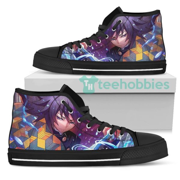 giyu tomioka custom demon slayer anime high top shoes for anime 1 gOeS1 600x600px Giyu Tomioka Custom Demon Slayer Anime High Top Shoes For Anime