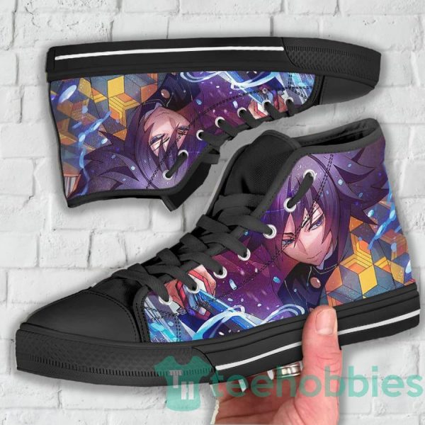 giyu tomioka custom demon slayer anime high top shoes for anime 3 EmvPX 600x600px Giyu Tomioka Custom Demon Slayer Anime High Top Shoes For Anime