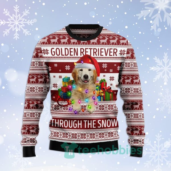 golden retriever through the snow christmas all over printed 3d sweater 1 LFTdi 600x600px Golden Retriever Through The Snow Christmas All Over Printed 3D Sweater