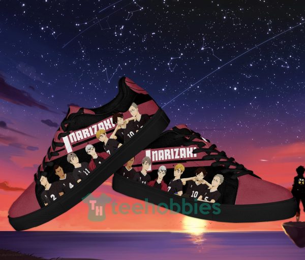 haikyu inarizaki black haikyu custom anime skate shoes for men and women 2 6AJca 600x512px Haikyu Inarizaki Black Haikyu Custom Anime Skate Shoes For Men And Women