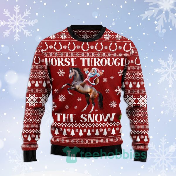 horse through the snow christmas all over printed 3d sweater 1 oCEq9 600x600px Horse Through The Snow Christmas All Over Printed 3D Sweater