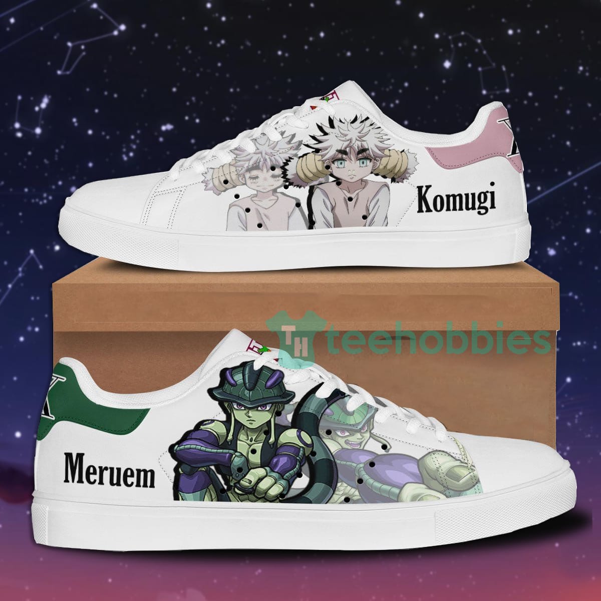 Hunter & Hunter Meruem and Komugi Custom Anime Skate Shoes For Men And Women