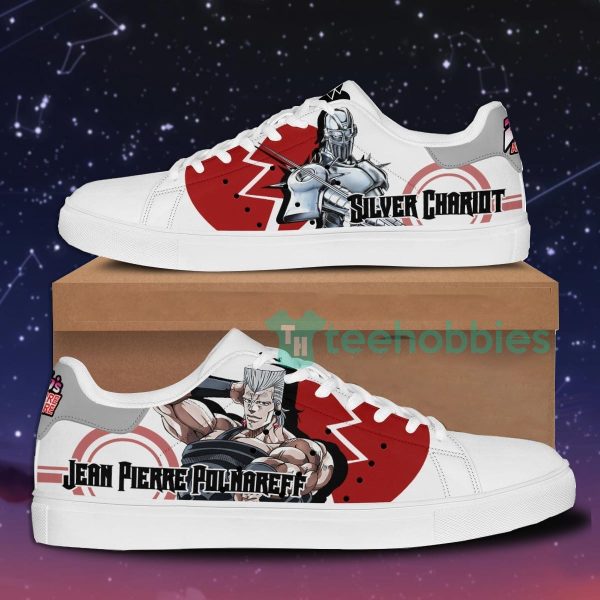 jean pierre polnareff custom anime jojos bizarre adventure skate shoes for men and women 1 sMHaW 600x600px Jean Pierre Polnareff Custom Anime Jojo's Bizarre Adventure Skate Shoes For Men And Women