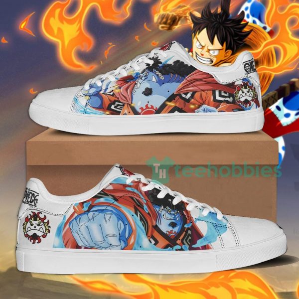 jinbei one piece fans custom anime skate shoes 1 aV6YS 600x600px Jinbei One Piece Fans Custom Anime Skate Shoes