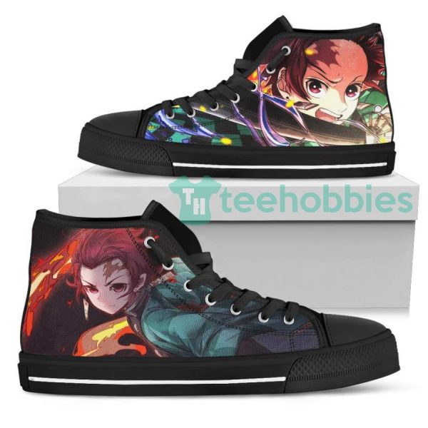 kamado high top shoes custom demon slayer anime cosplay shoes 2 GcQm0 600x600px Kamado High Top Shoes Custom Demon Slayer Anime Cosplay Shoes