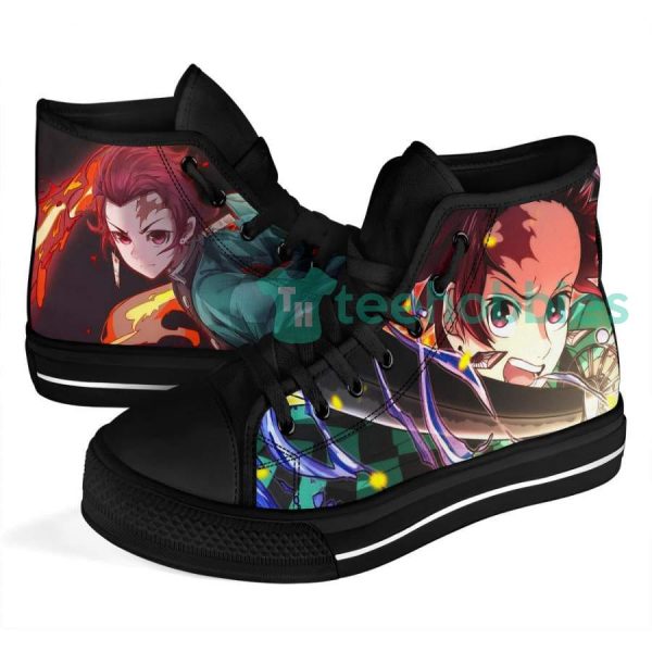 kamado high top shoes custom demon slayer anime cosplay shoes 4 7UUSg 600x600px Kamado High Top Shoes Custom Demon Slayer Anime Cosplay Shoes