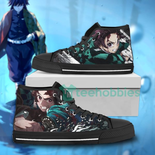 kamado high top shoes custom demon slayer anime fighting 1 DYRFS 600x600px Kamado High Top Shoes Custom Demon Slayer Anime Fighting