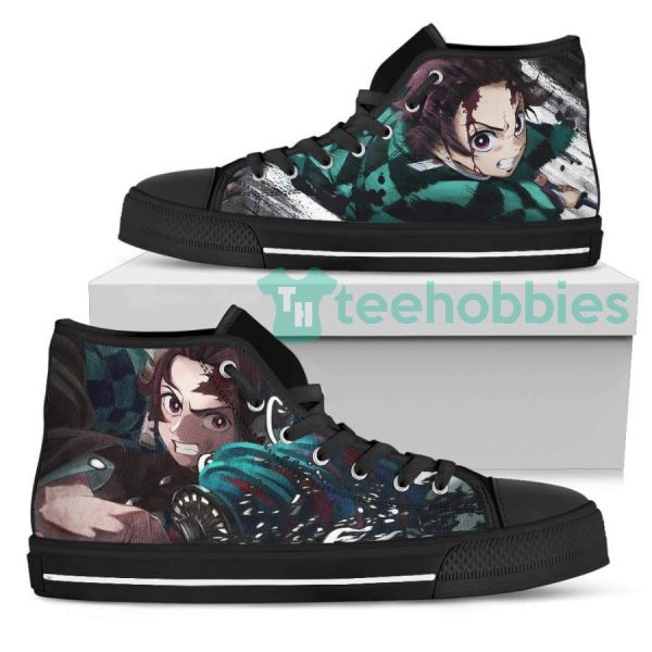 kamado high top shoes custom demon slayer anime fighting 2 ldbEA 600x600px Kamado High Top Shoes Custom Demon Slayer Anime Fighting