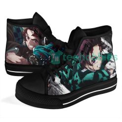 kamado high top shoes custom demon slayer anime fighting 4 KLqc7 247x247px Kamado High Top Shoes Custom Demon Slayer Anime Fighting
