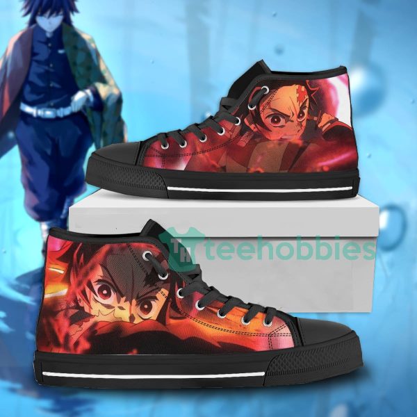 kamado high top shoes custom demon slayer anime fighting art gift 1 v71I0 600x600px Kamado High Top Shoes Custom Demon Slayer Anime Fighting Art Gift