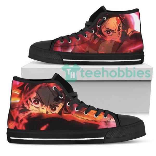kamado high top shoes custom demon slayer anime fighting art gift 2 sNll3 600x600px Kamado High Top Shoes Custom Demon Slayer Anime Fighting Art Gift