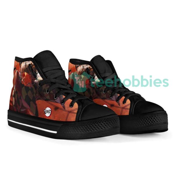 kamado high top shoes custom demon slayer anime with fire 3 HlUrZ 600x600px Kamado High Top Shoes Custom Demon Slayer Anime With Fire